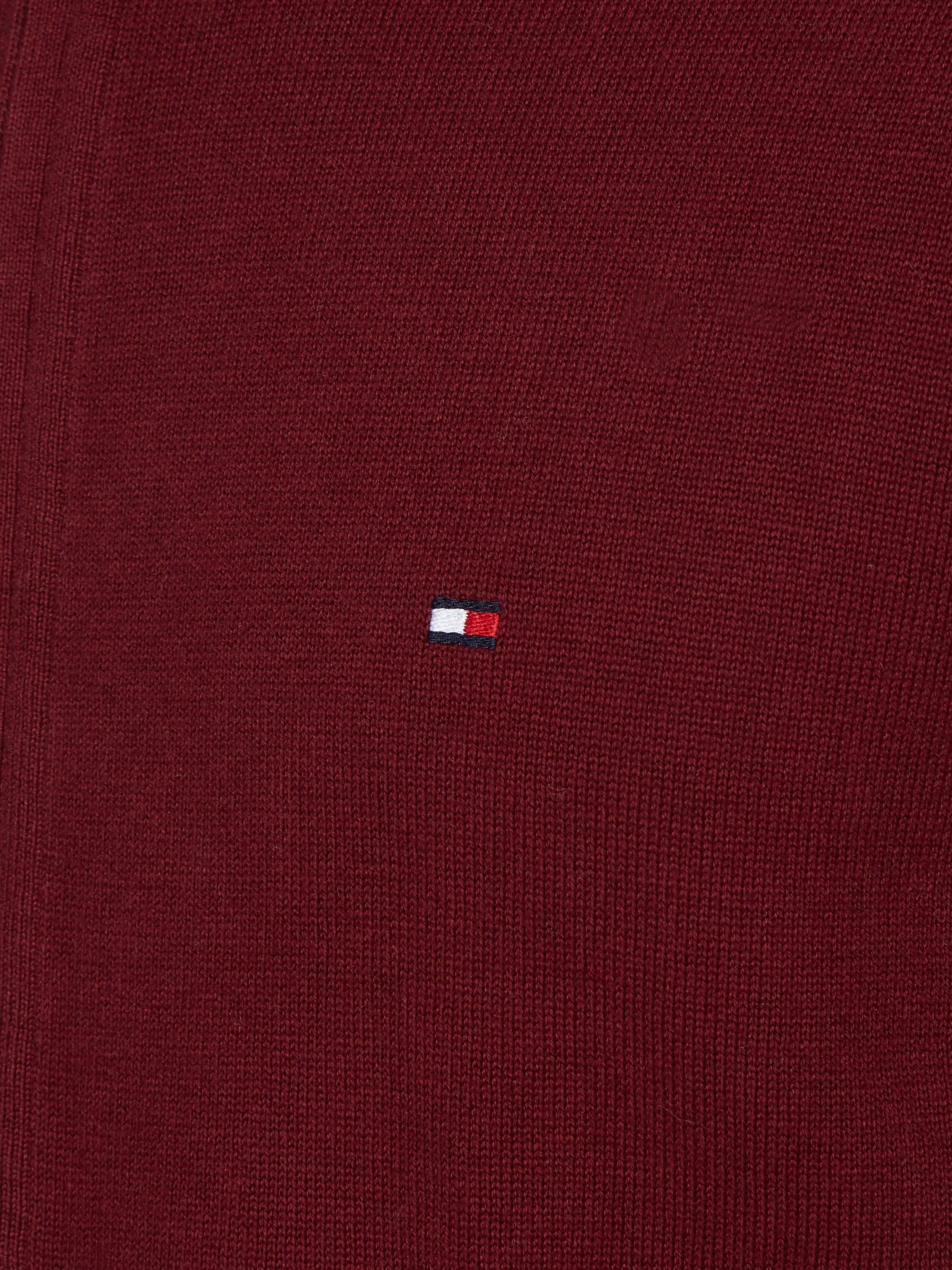 Tommy Hilfiger miesten neuletakki PIMA ORG CTN CASHMERE FULL ZIP, viininpunainen
