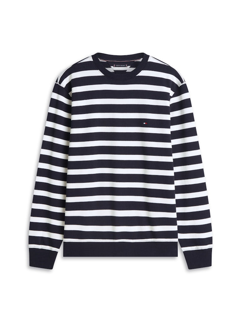 Tommy Hilfiger miesten collegepaita ESS Terry Block STP Sweatshirt, raidallinen sininen