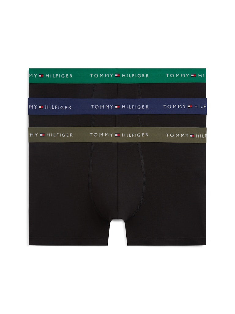 Tommy Hilfiger miesten bokserit 3P Trunk WB, musta