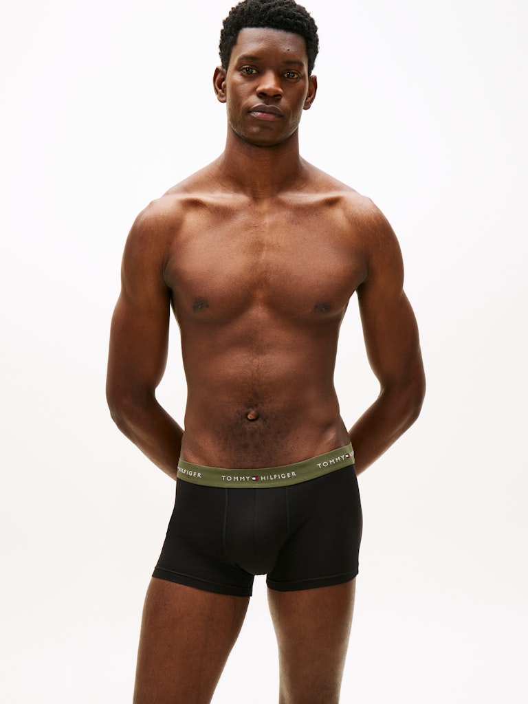 Tommy Hilfiger miesten bokserit 3P Trunk WB, musta