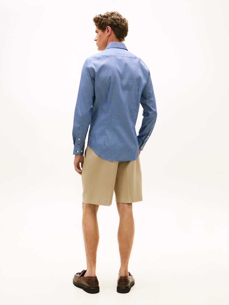 Tommy Hilfiger miesten kauluspaita DC Flex Collar Mini Texture, sininen kuosi