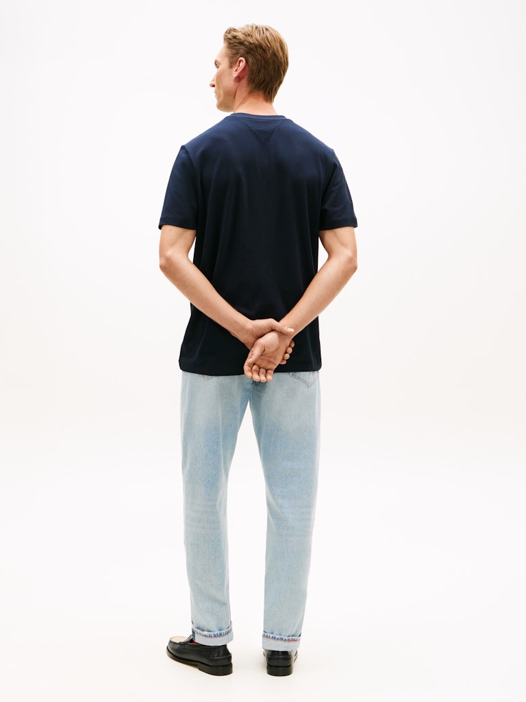 Tommy Hilfiger miesten t-paita Global Stripe Pique Pocket Tee, tummansininen