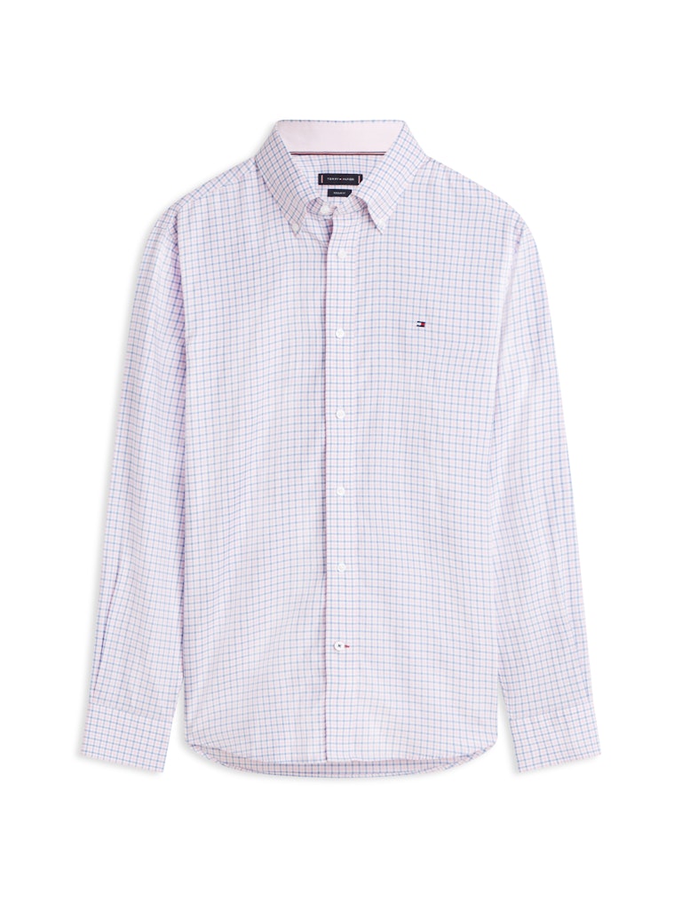 Tommy Hilfiger miesten kauluspaita CL Oxford Business Check Shirt, pinkki kuosi