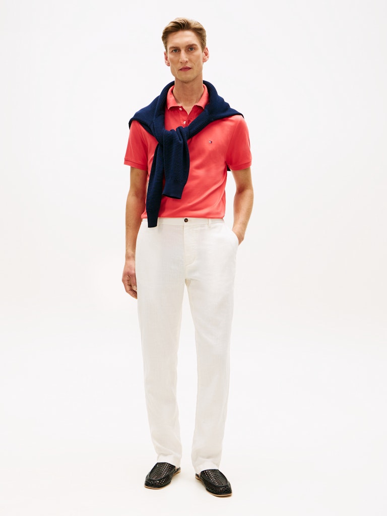 Tommy Hilfiger miesten pikeepaita Liquid Cotton Regular Fit, punainen