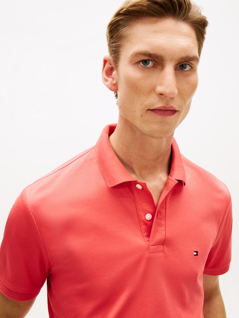 Tommy Hilfiger miesten pikeepaita Liquid Cotton Regular Fit, punainen