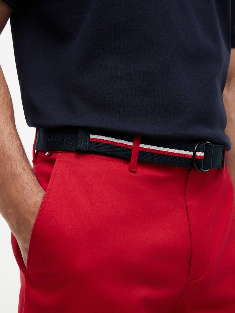 Tommy Hilfiger miesten shortsit Denton 9.5 Inc ESS Twill W/ Belt, punainen