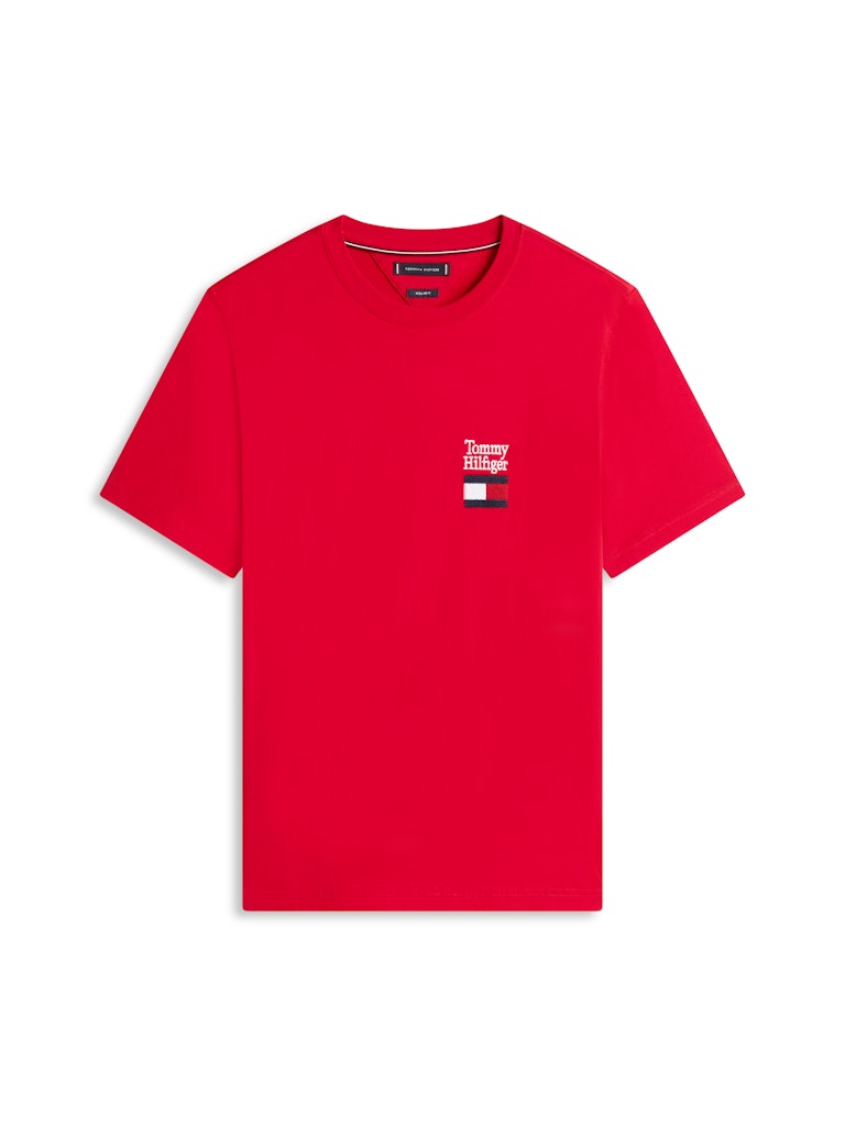 Tommy Hilfiger miesten t-paita Brand Love Text Stack, punainen