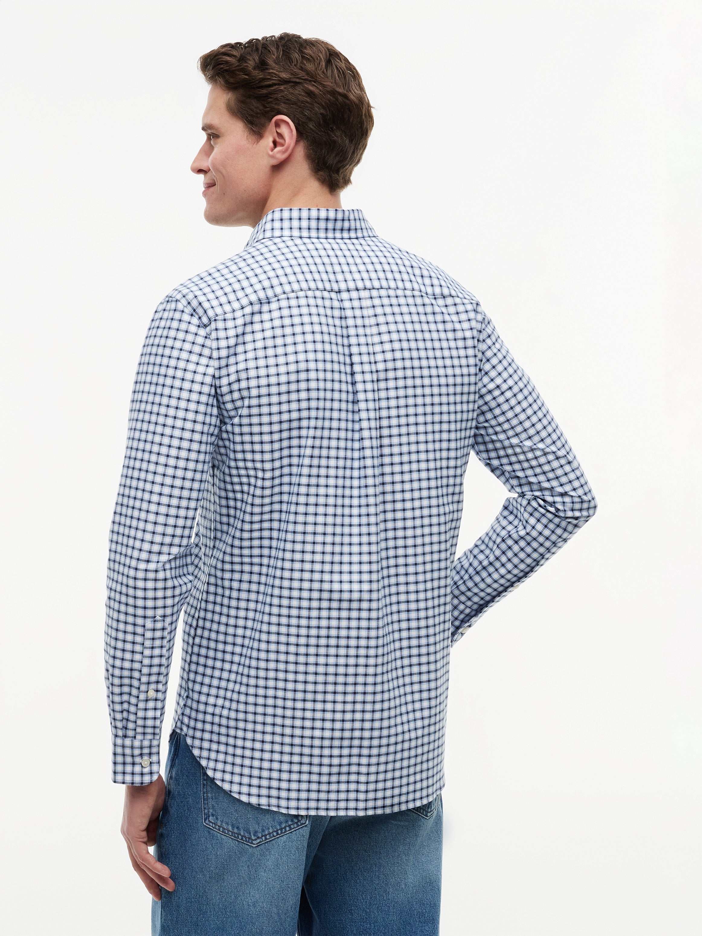 Tommy Hilfiger miesten kauluspaita Heritage Oxford Small Checksht, sininen kuosi
