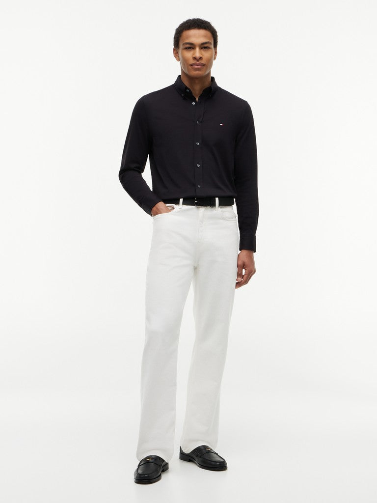 Tommy Hilfiger miesten kauluspaita Performance Slim Shirt, musta
