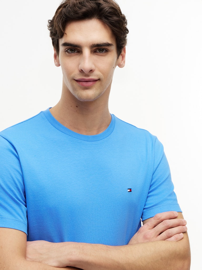 Tommy Hilfiger miesten t-paita Ess Seasonal Reg Fit Solid Tee, sininen