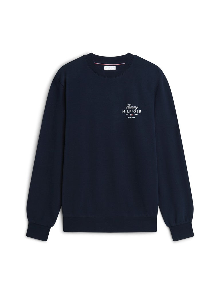Tommy Hilfiger miesten collegepaita Script Stack Sweatshirt, tummansininen