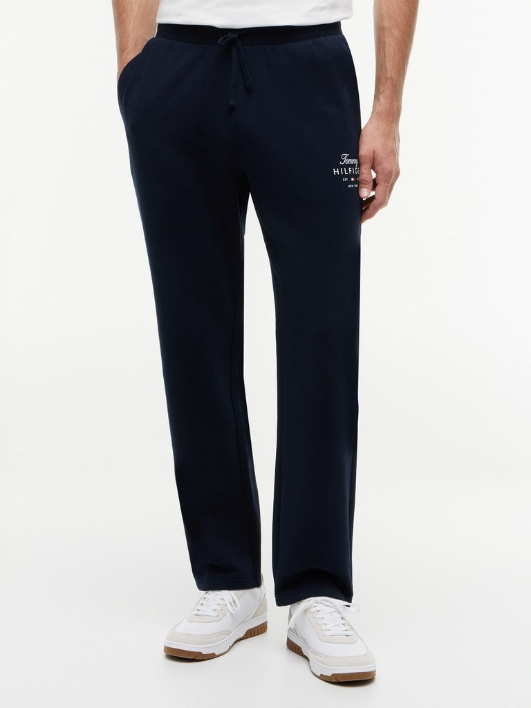 Tommy Hilfiger miesten collegehousut Script Stack Sweatpants, tummansininen