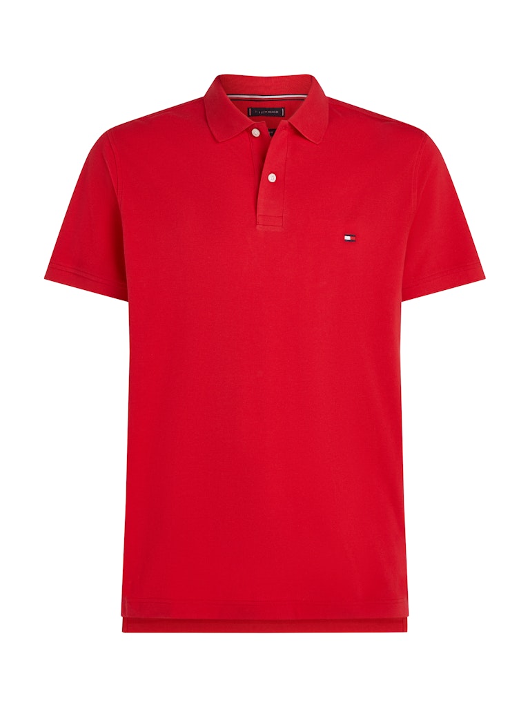 Tommy Hilfiger miesten pikeepaita Liquid Cotton Regular Fit Polo Shirt, punainen
