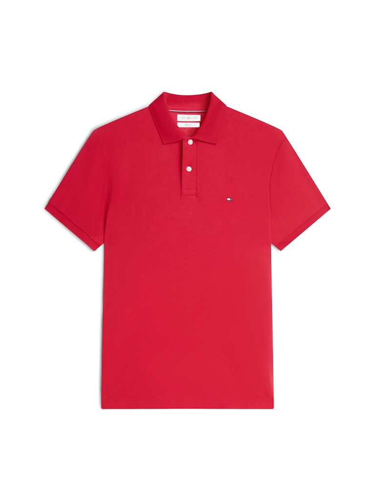 Tommy Hilfiger miesten pikeepaita Liquid Cotton Regular Fit Polo Shirt, punainen