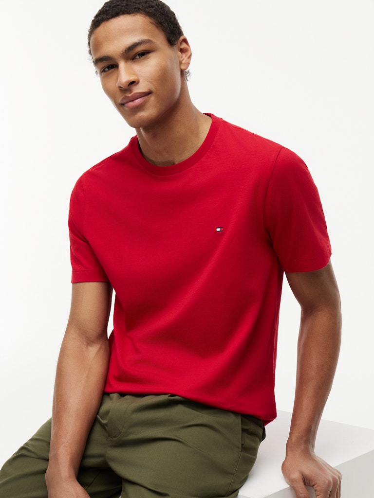 Tommy Hilfiger miesten t-paita Essential Reg Fit Tee, punainen