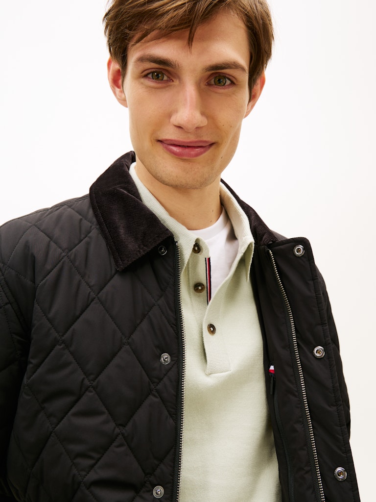 Tommy Hilfiger miesten tikkitakki Diamond Quilted Jacket, musta