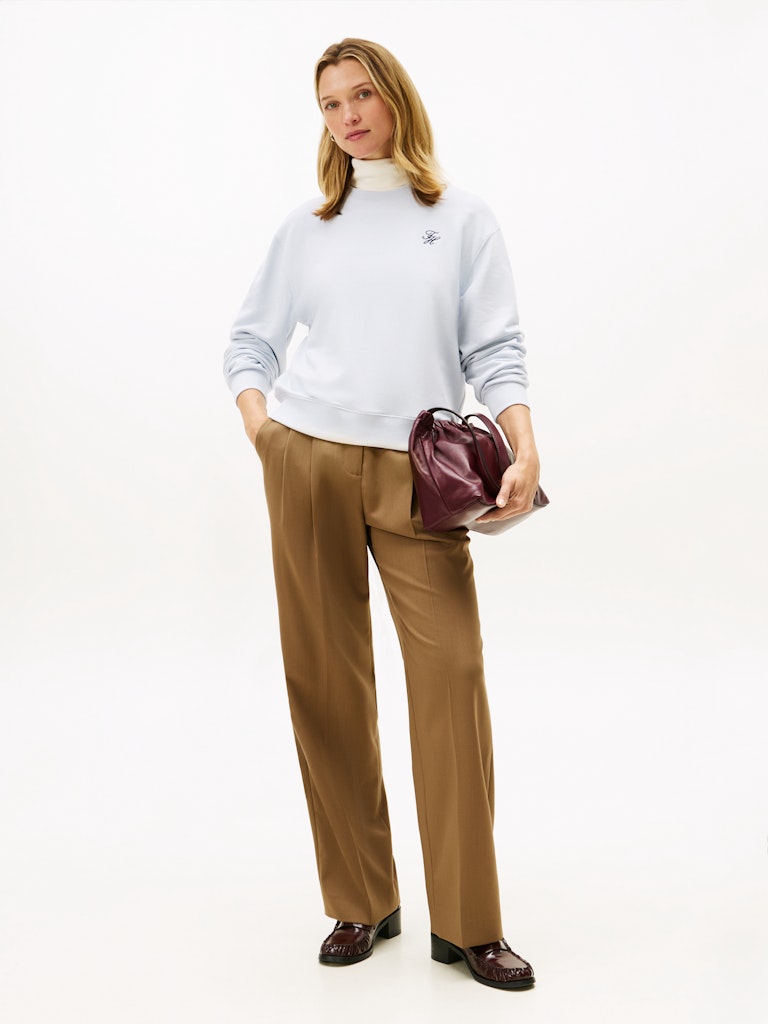 Tommy Hilfiger naisten collegepaidat TH Script Terry, vaaleansininen