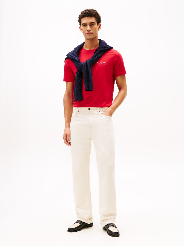 Tommy Hilfiger miesten t-paita Brand Love Small Hilfiger Tee, punainen