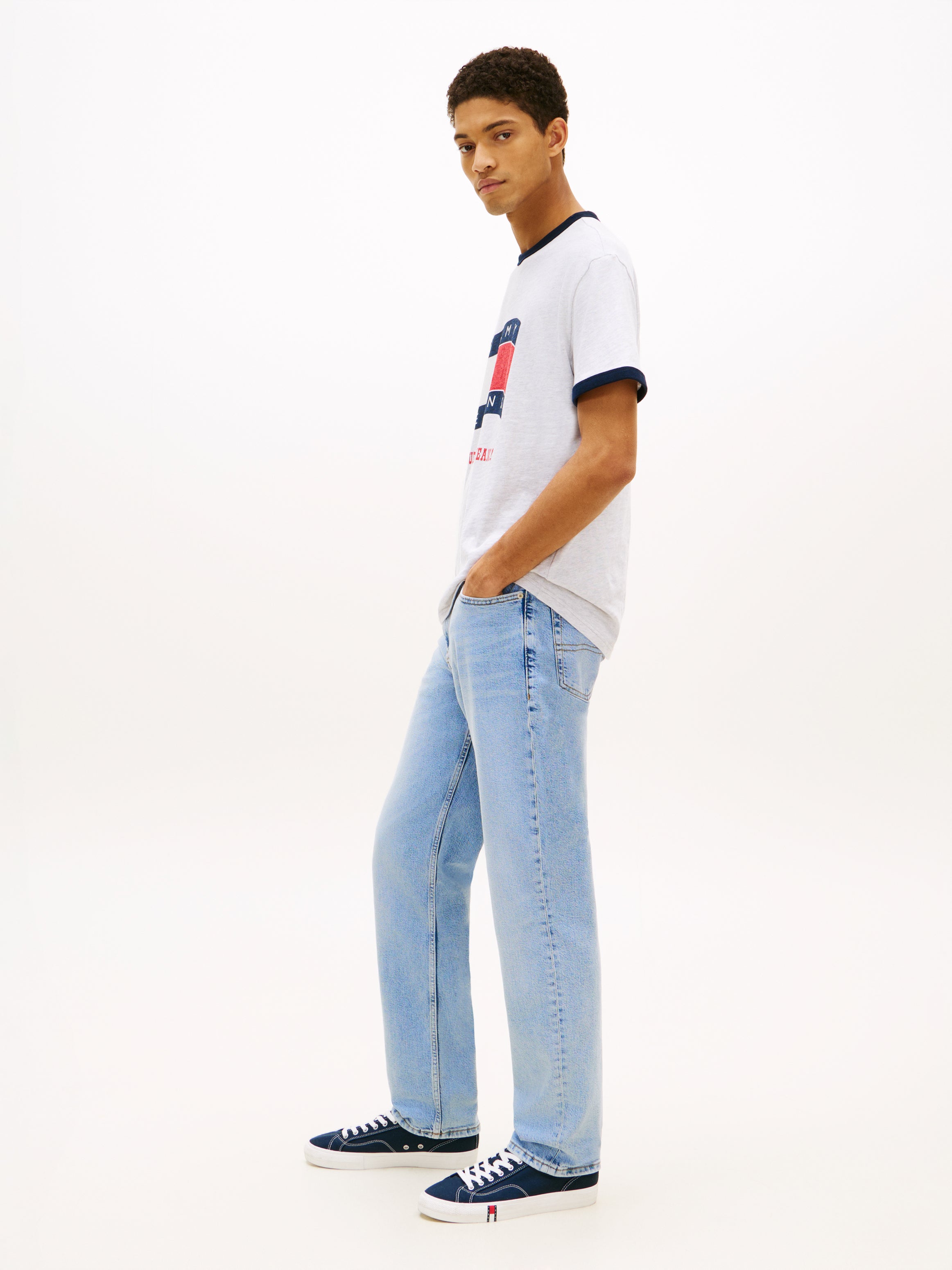 Tommy Jeans miesten farkut Ryan Slim STR BI0112 Co, sininen indigo