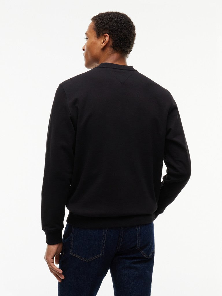 Tommy Jeans miesten collegepaita Big Flag Crew Neck, musta
