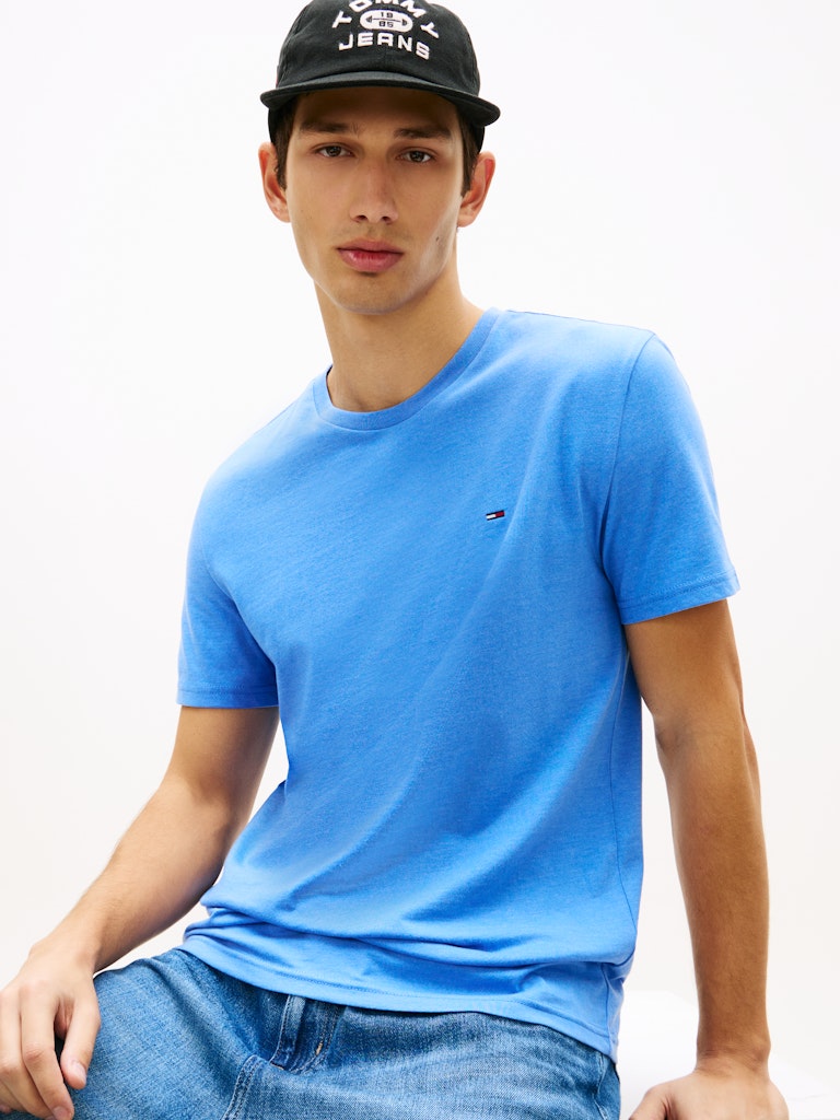 Tommy Jeans miesten t-paita Tommy Flag Extra Slim Jersey T-Shirt, sininen
