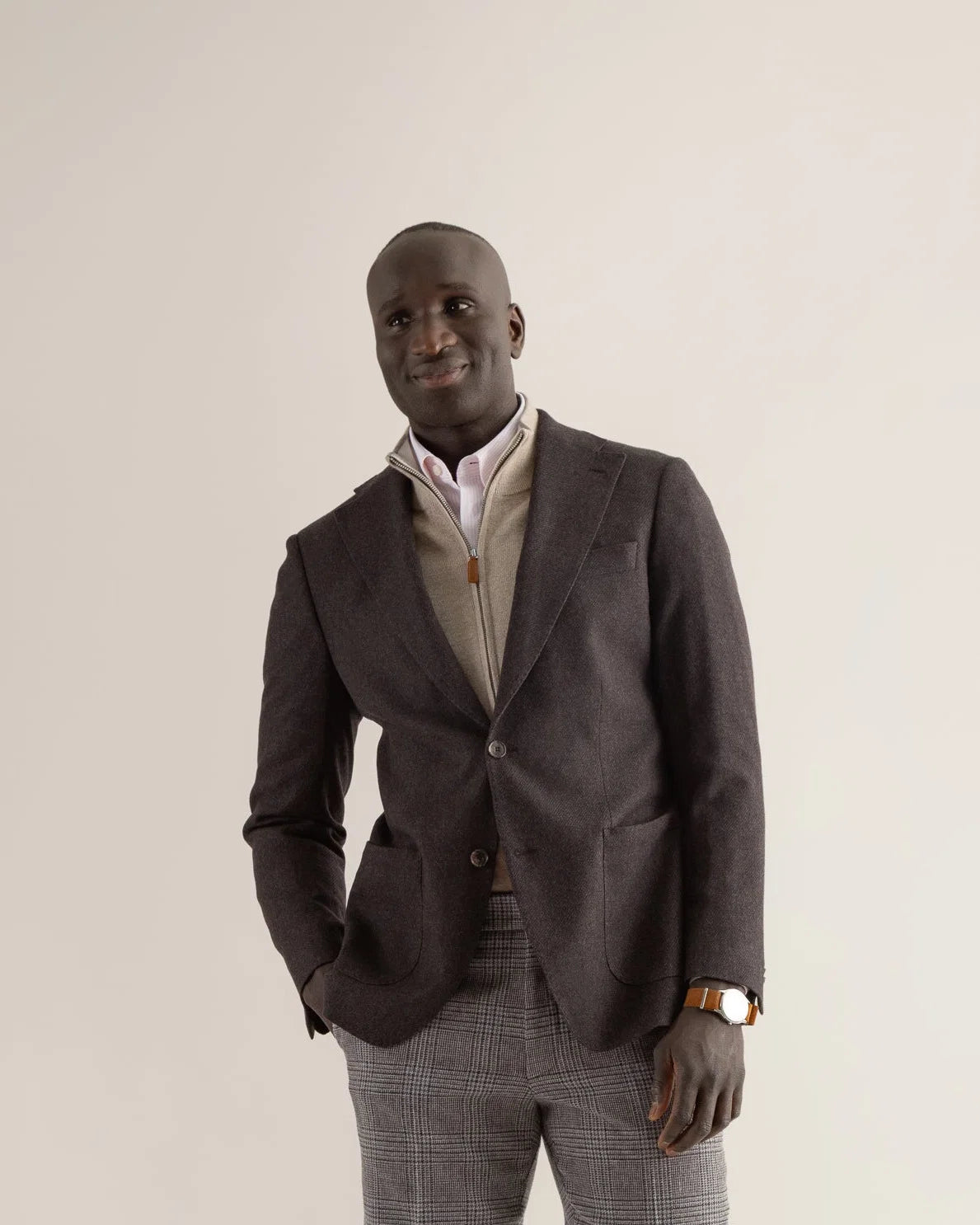 Turo miesten bleiseri Bergamo Half Lined Blazer, ruskea