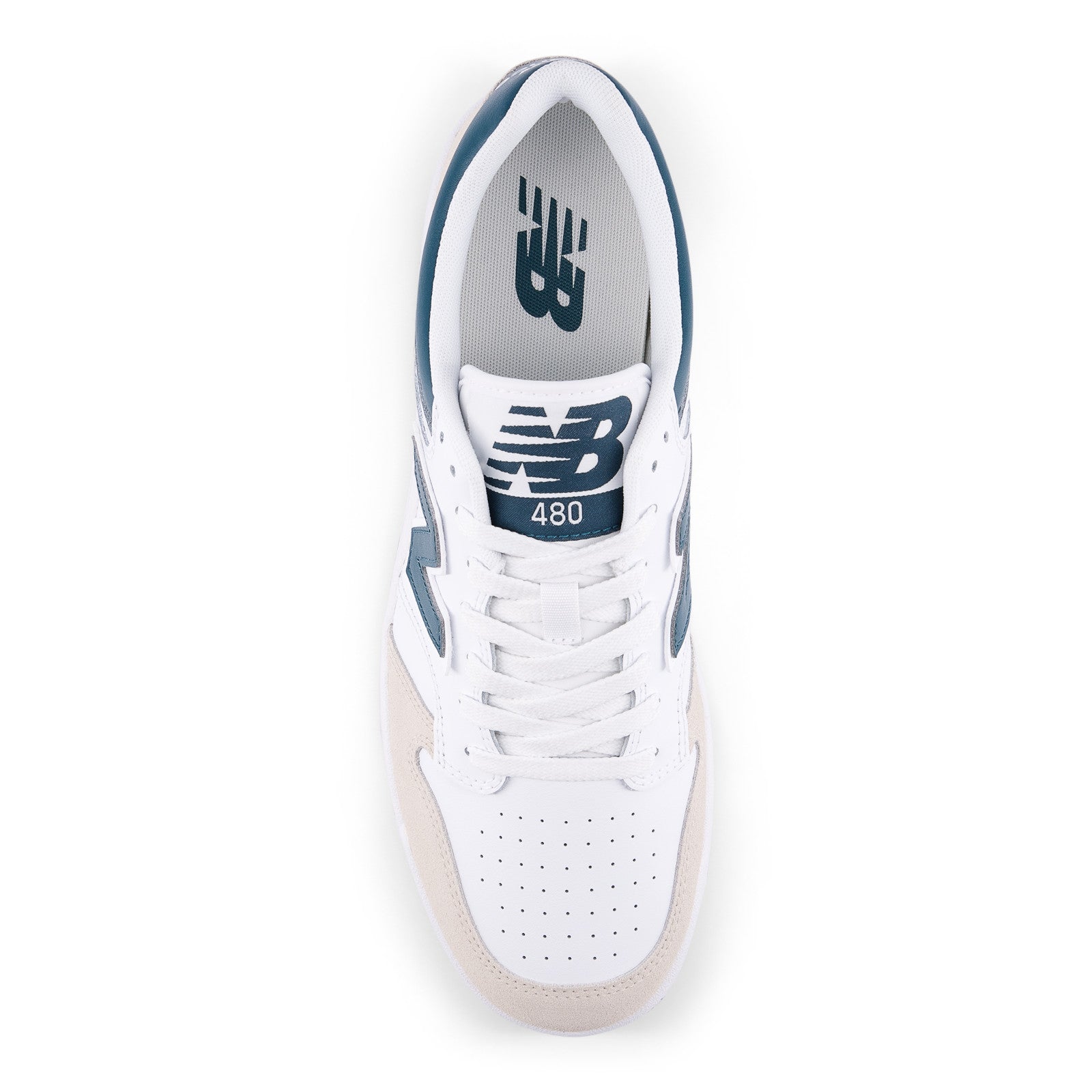 New Balance miesten tennarit 480 Sneaker WHT/Medusa Green, valkopohjainen kuosi