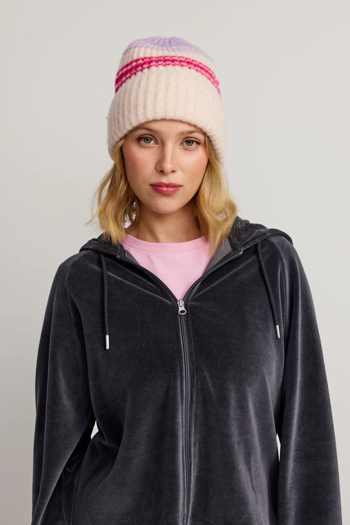 Makia naisten pipo Linnea Beanie, monivärinen raita
