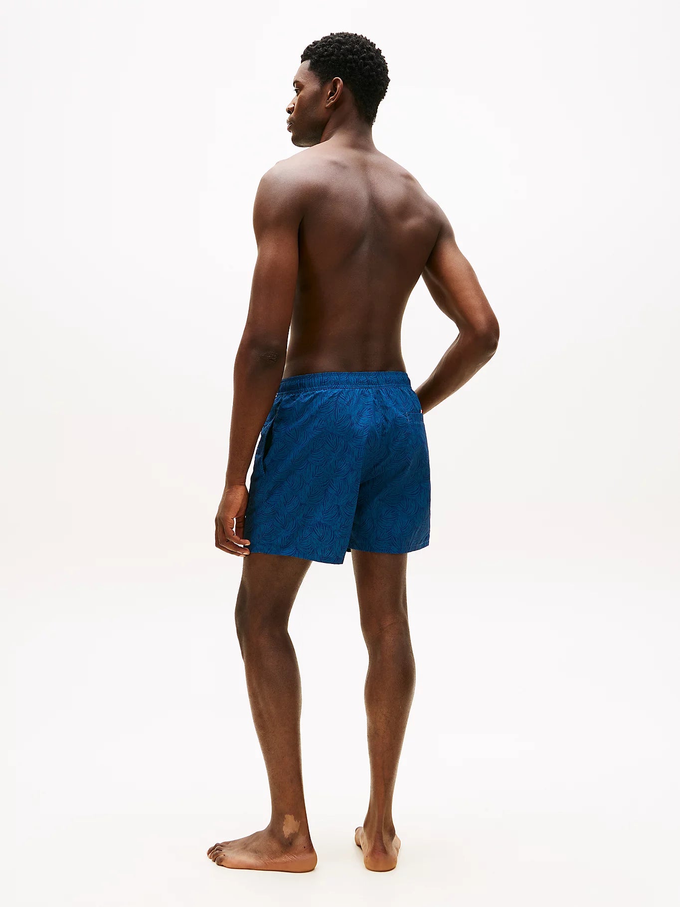 Tommy Hilfiger miesten uimashortsit Medium Drawstring Print, sininen kuosi