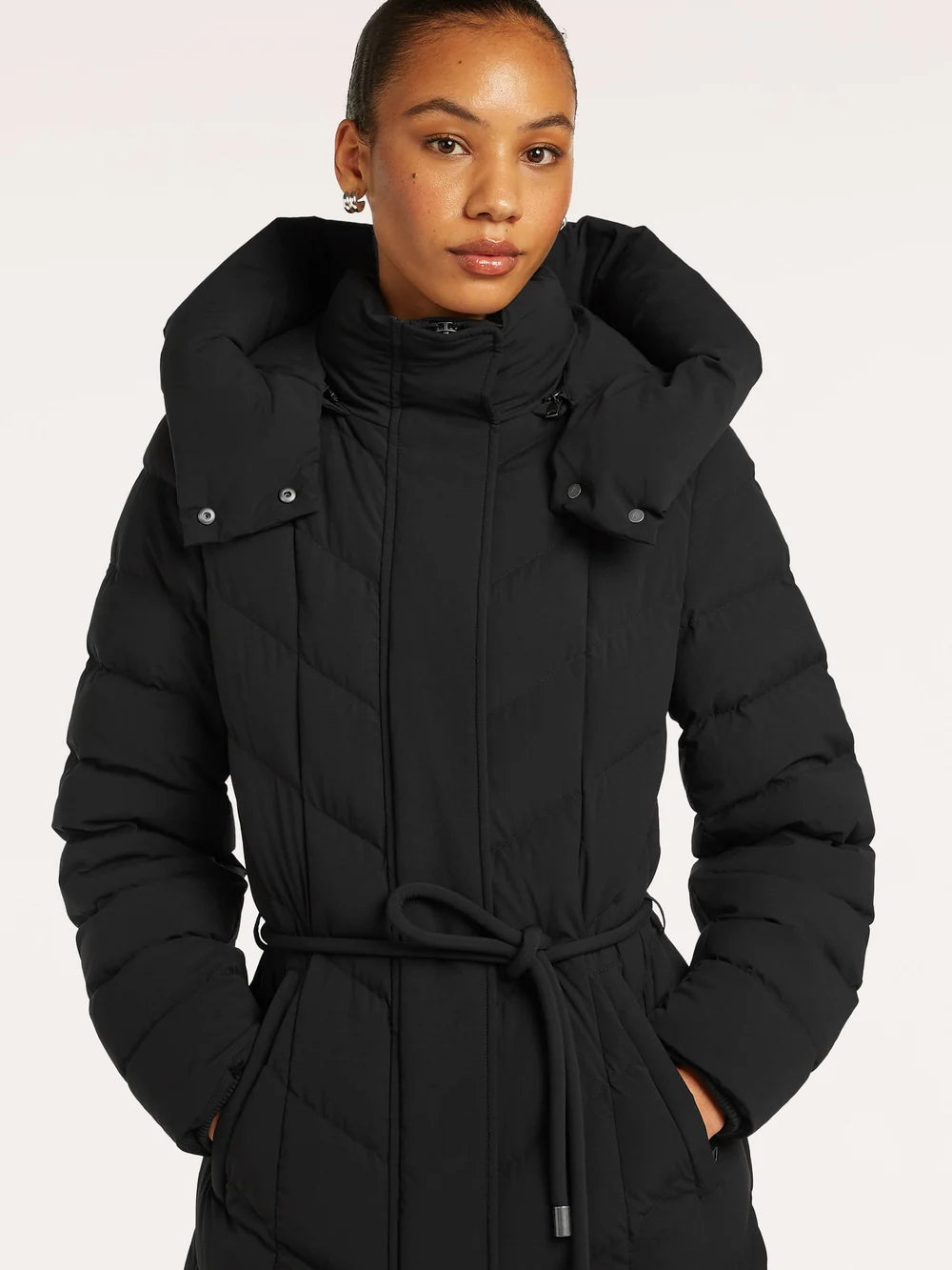 Beaumont naisten untuvatakki Valea Long Coat, musta