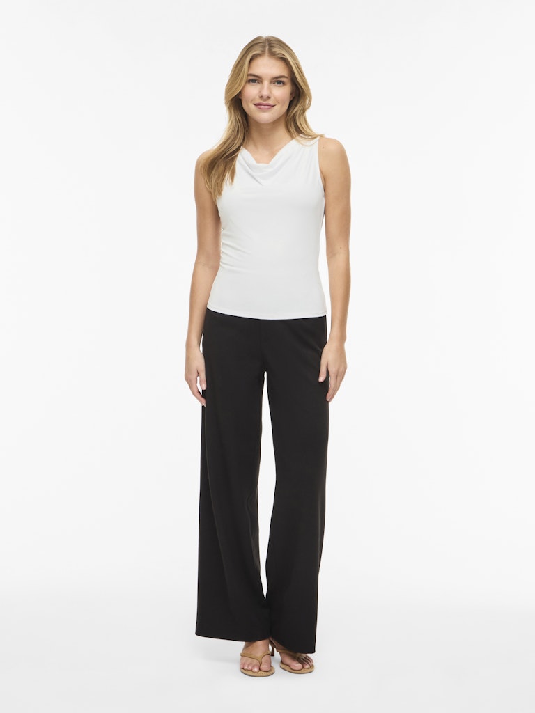 Vila Naisten Toppi Vikenza Waterfall Sleeveless Top, valkoinen