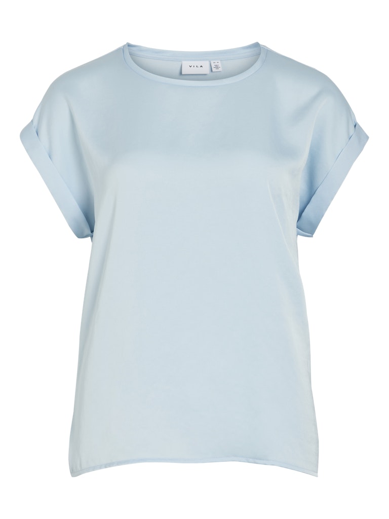 Vila naisten top Viellette Short Sleeved Top, Nantucket Breeze