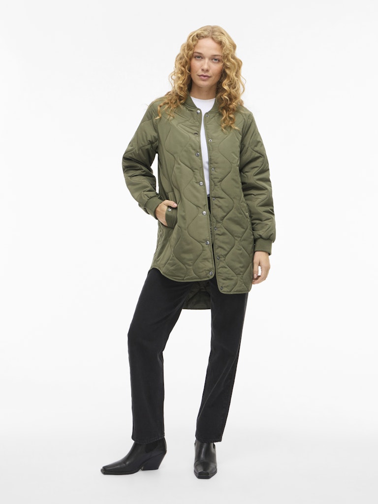 Vila naisten tikkitakki VITATE L/S QUILT JACKET - NOOS, Olivine