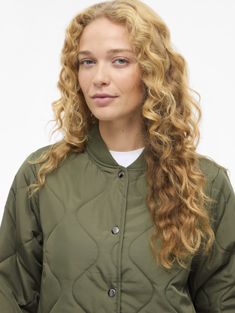 Vila naisten tikkitakki VITATE L/S QUILT JACKET - NOOS, Olivine