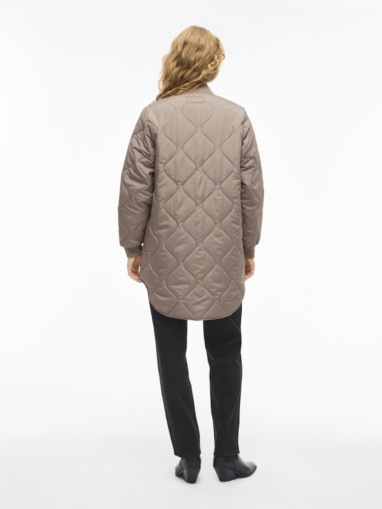 Vila naisten tikkitakki VITATE L/S QUILT JACKET - NOOS, Taupe Gray