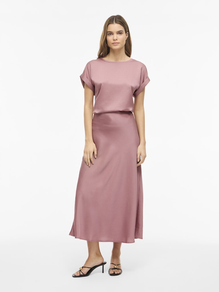 Vila naisten Topit Viellett e S/S Satin Top, Nostalgia Rose
