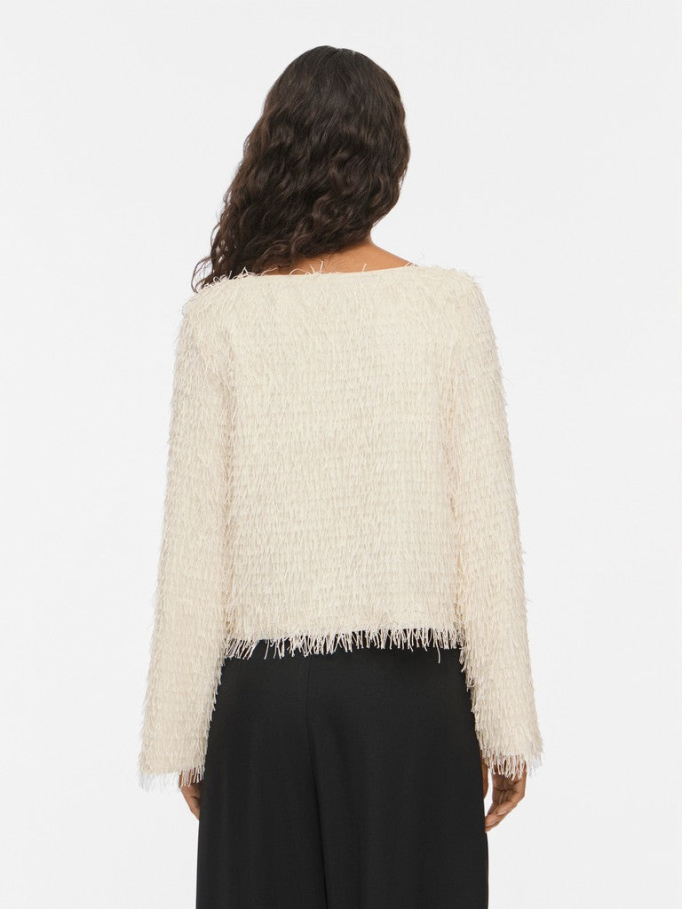 Vila naisten pusero Vitoli Boatneck Long Sleeved Top, Birch