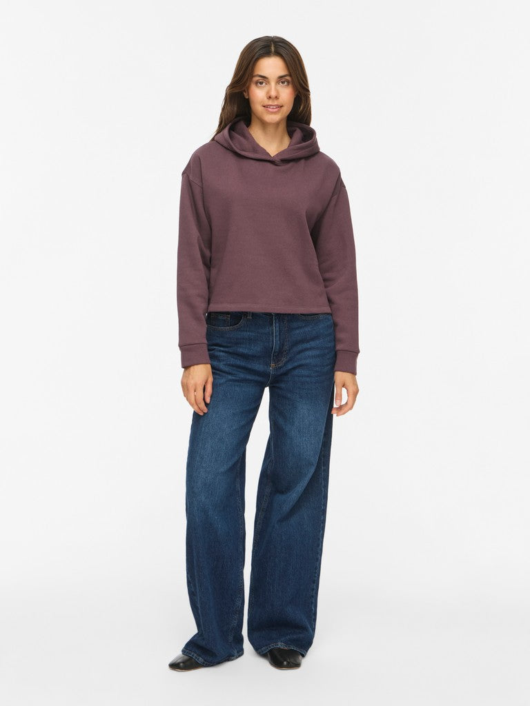 Vila naisten huppari Vihuris Short Hoodie, Raisin