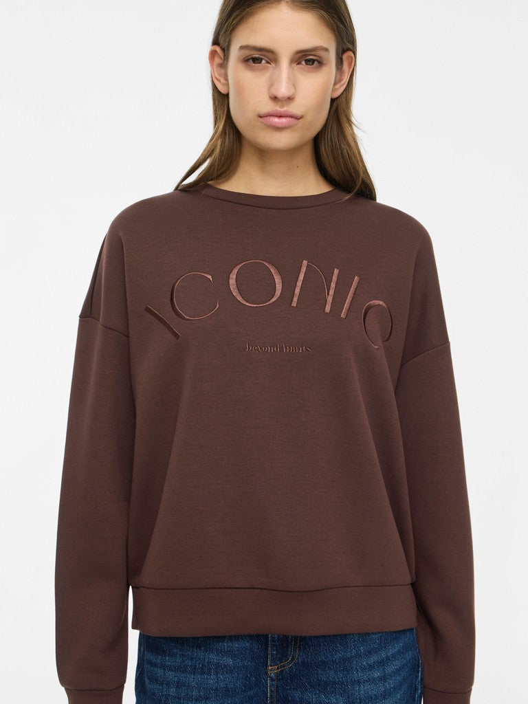 Vila naisten collegepaita Vireflect Round Neck Sweatshirt, Coffee Bean