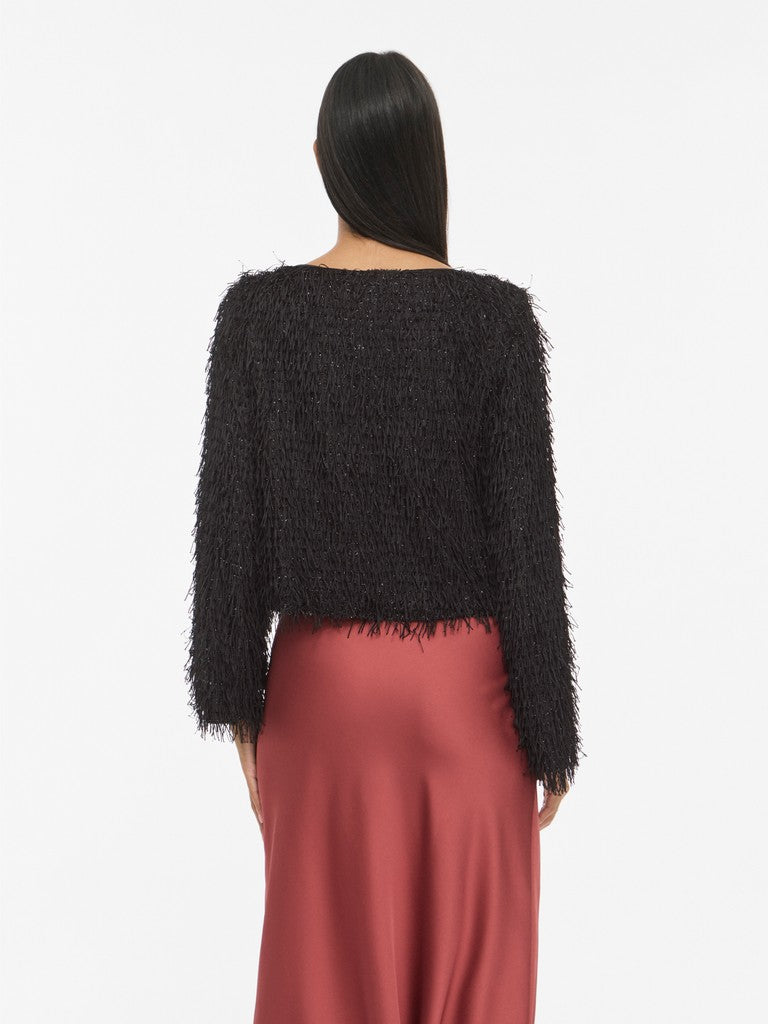 Vila naisten pusero Vitoi Boatneck Top, musta