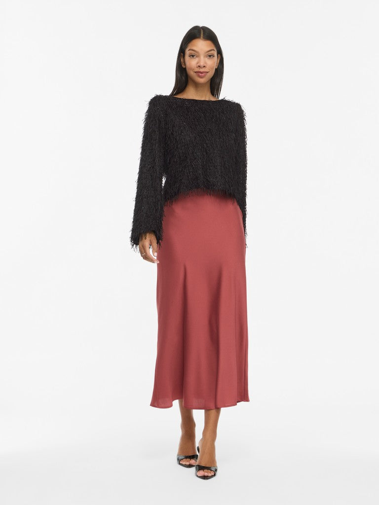 Vila naisten pusero Vitoi Boatneck Top, musta