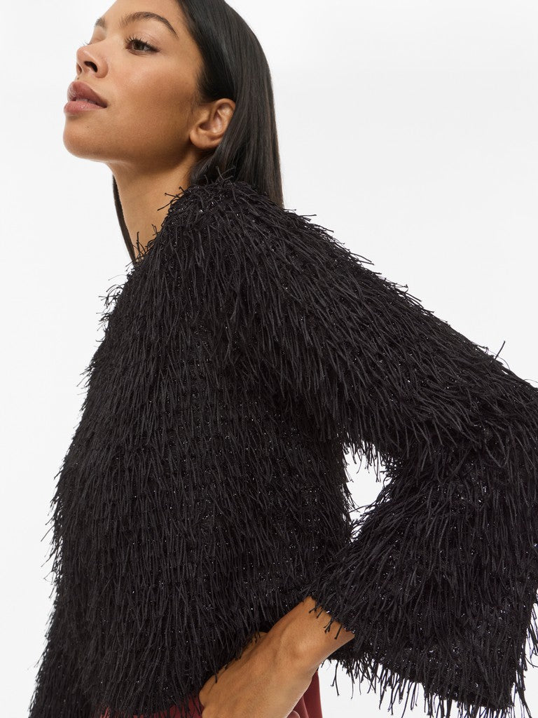 Vila naisten pusero Vitoi Boatneck Top, musta