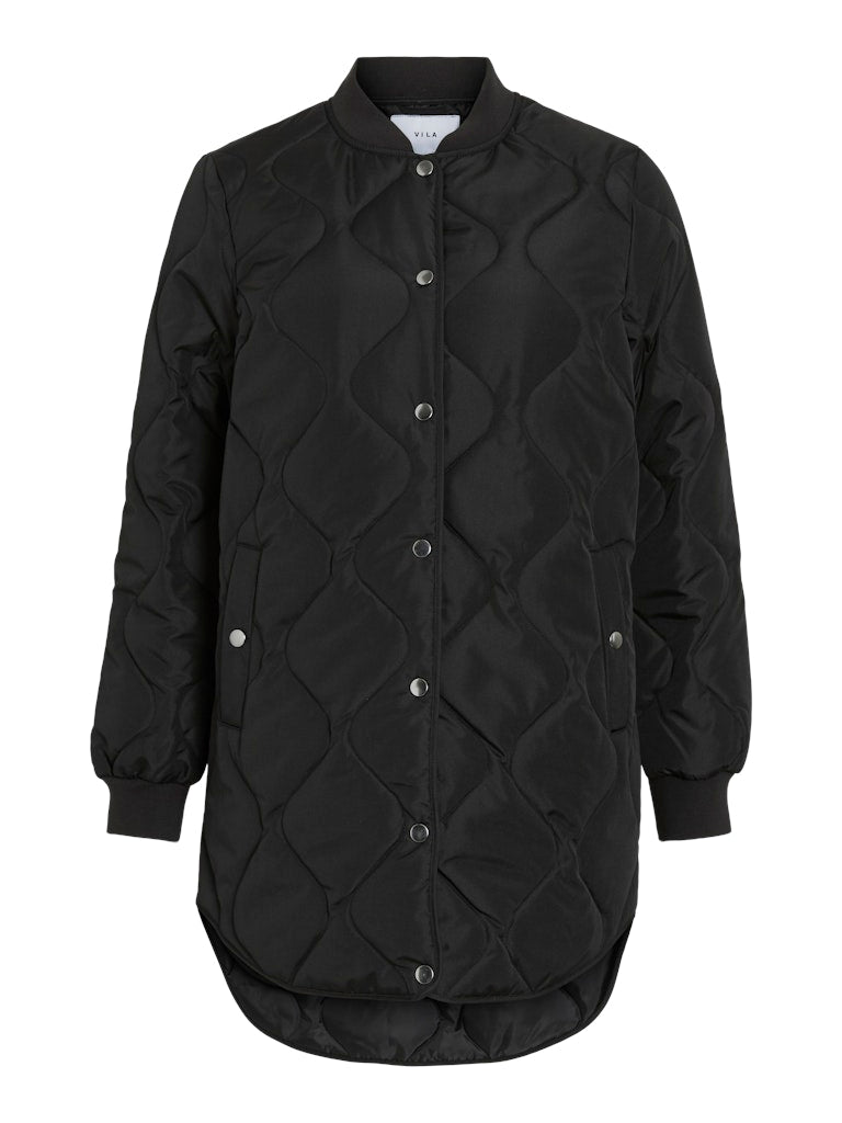 Vila naisten tikkitakki VITATE L/S QUILT JACKET - NOOS, Black Beauty