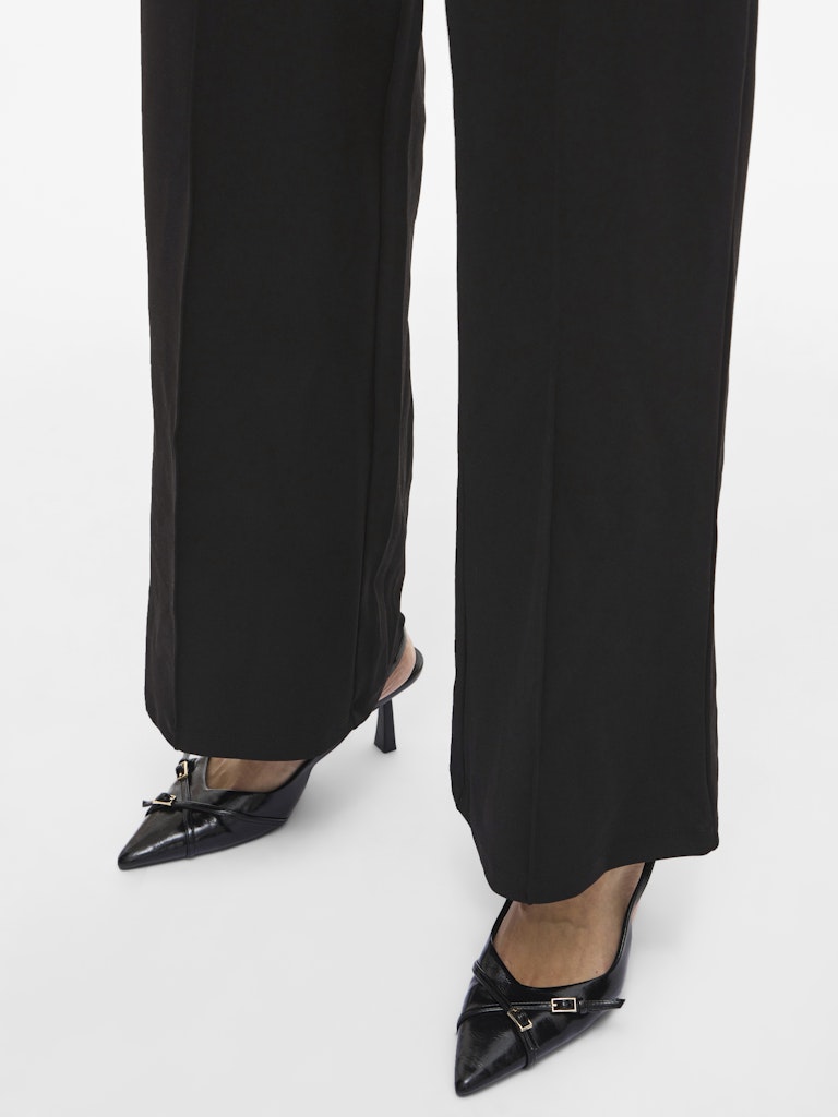 Vila naisten housut VIWINNIE CLUA HW WIDE PANTS, musta