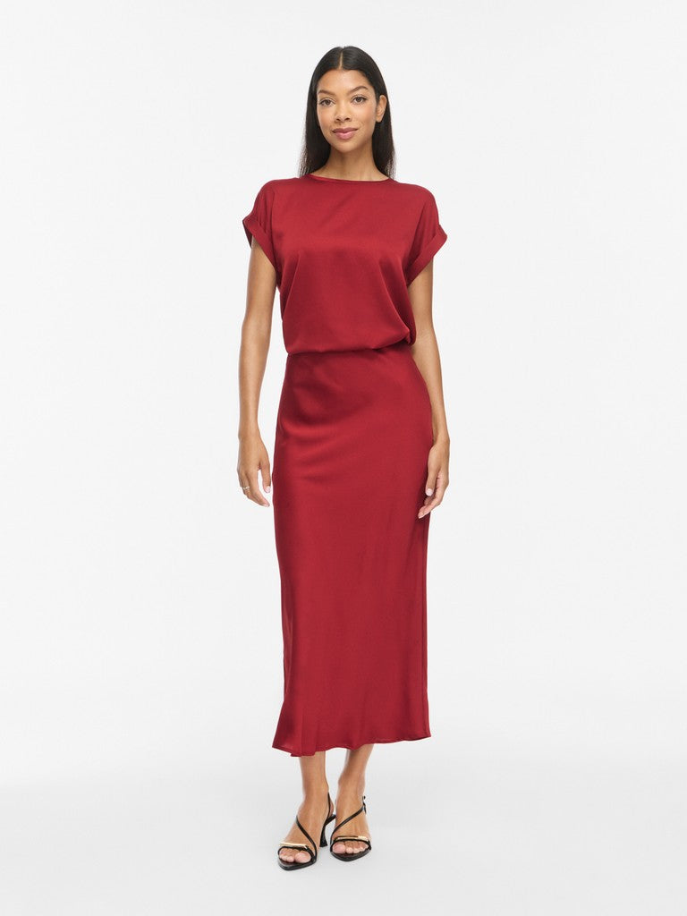 Vila naisten paita Viellette Short Sleeved Top, Sun-Dried Tomato