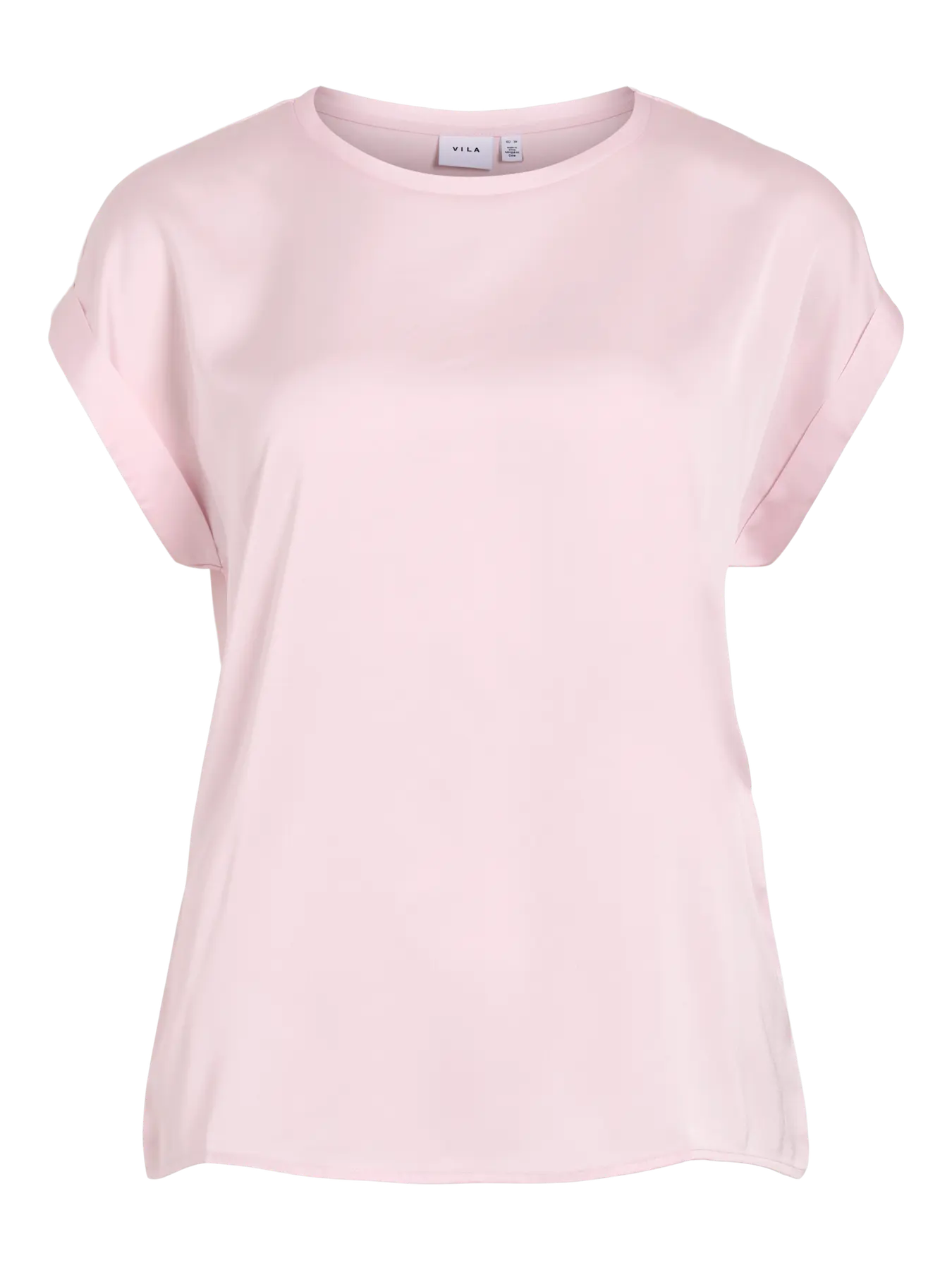 Vila naisten paita Viellette S/S Satin Top, Cherry Blossom