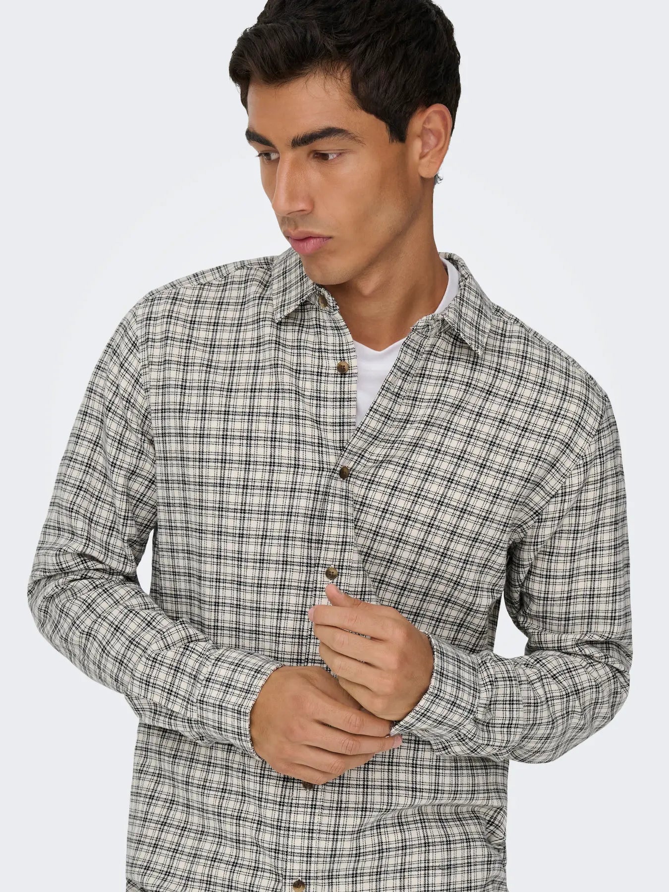 Only and Sons miesten kauluspaita Gudmund, Egret Jet Black