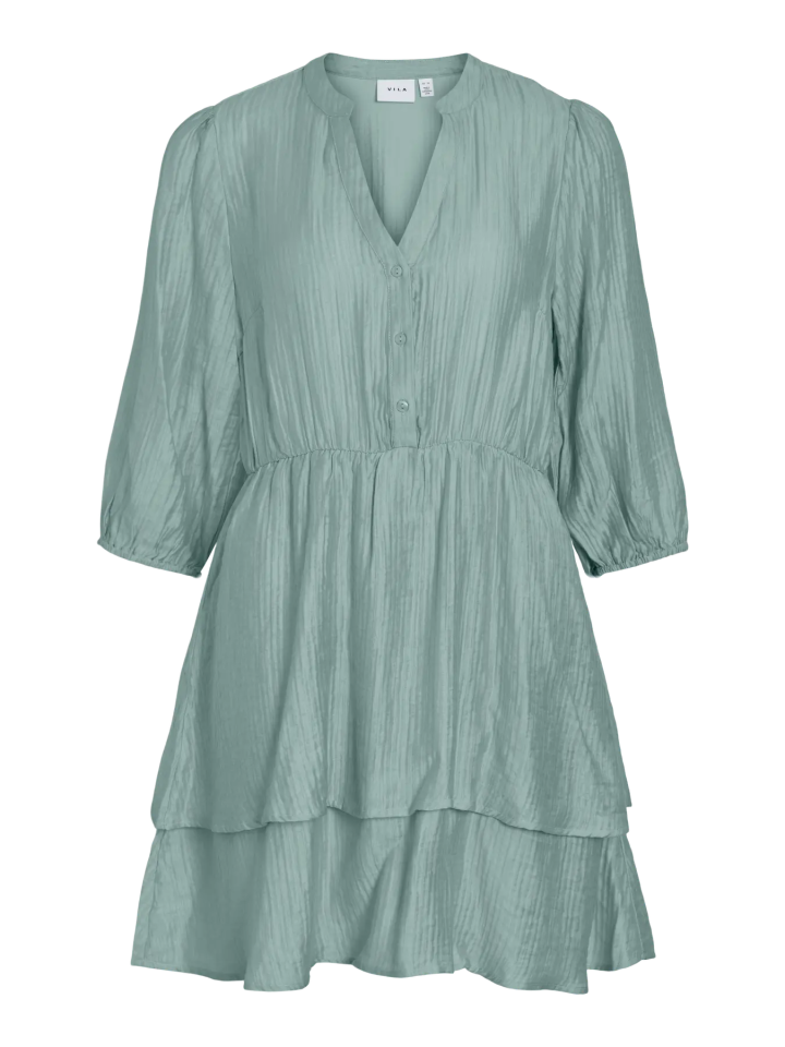 Vila mekko Vikenila V-neck 3/4 Dress, Blue Surf