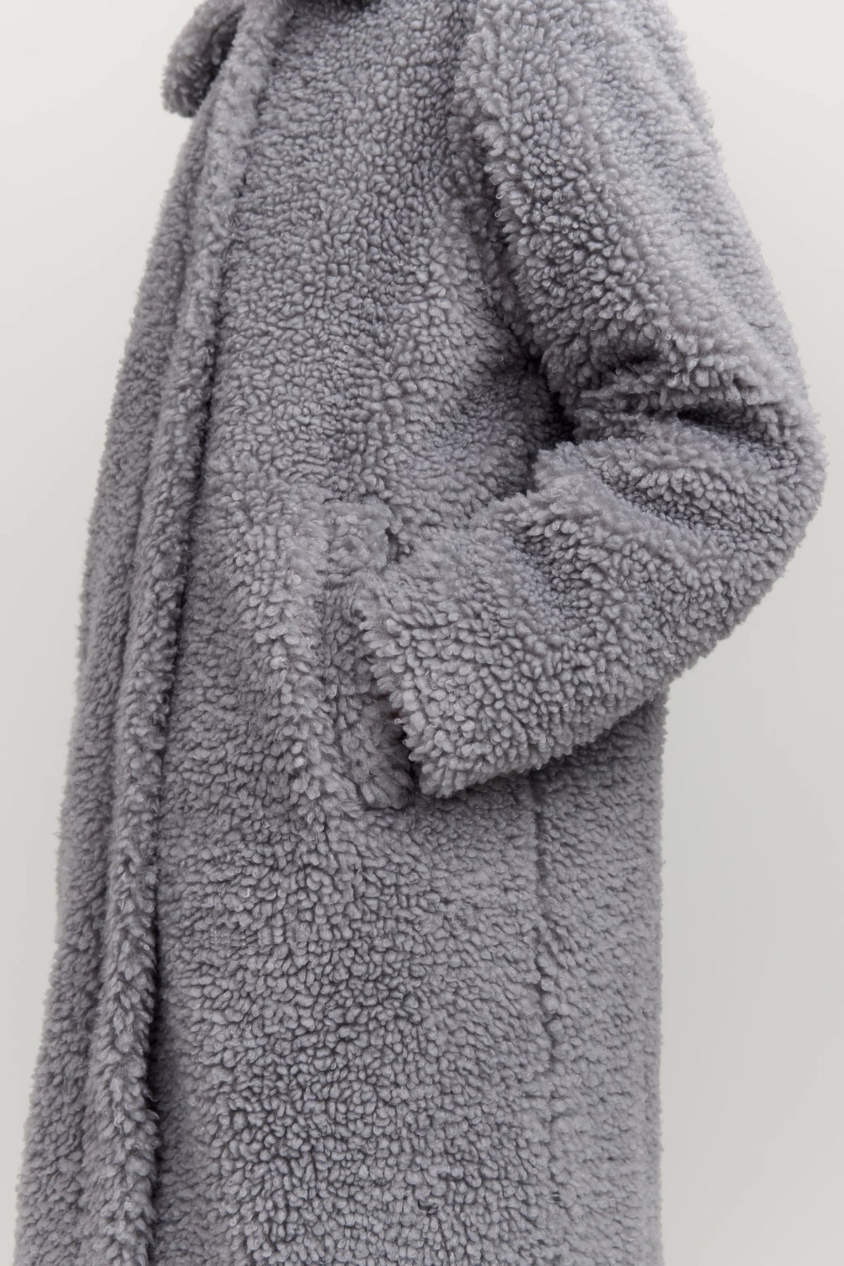 Makia naisten teddytakki Elina Coat, vaaleanharmaa