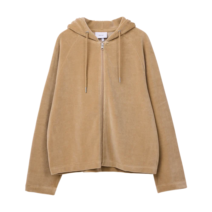 Makia naisten huppari Anne Zip Hoodie, vaalea beige